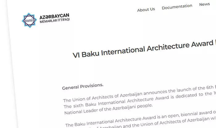 SIXTH EDITION OF THE BAKU INTERNATIONAL ARCHITECTURE AWARD 